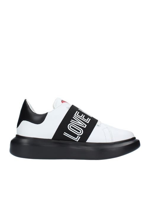 Sneakers in pelle e tessuto LOVE MOSCHINO | JA15104G1FIA110ABIANCO-NERO
